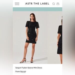 ASTR the label Black Sequin Dress